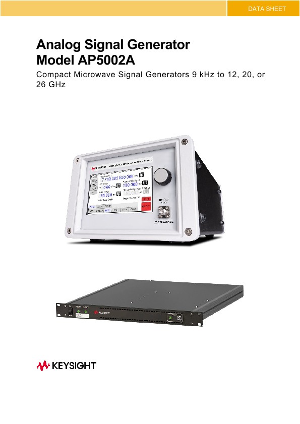 AP5002A Microwave Analog Signal Generator PDF Asset Page Keysight Ap5002a microwave analog signal generator pdf asset page keysight
